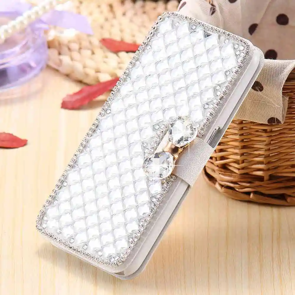 KISSCASE чехол для samsung Galaxy Note 4/Note 5 A5 A7 S5 6 S6 Edge Plus для sony Z3 держатель-книжка класса люкс со стразами чехол для корпуса - Цвет: Silver
