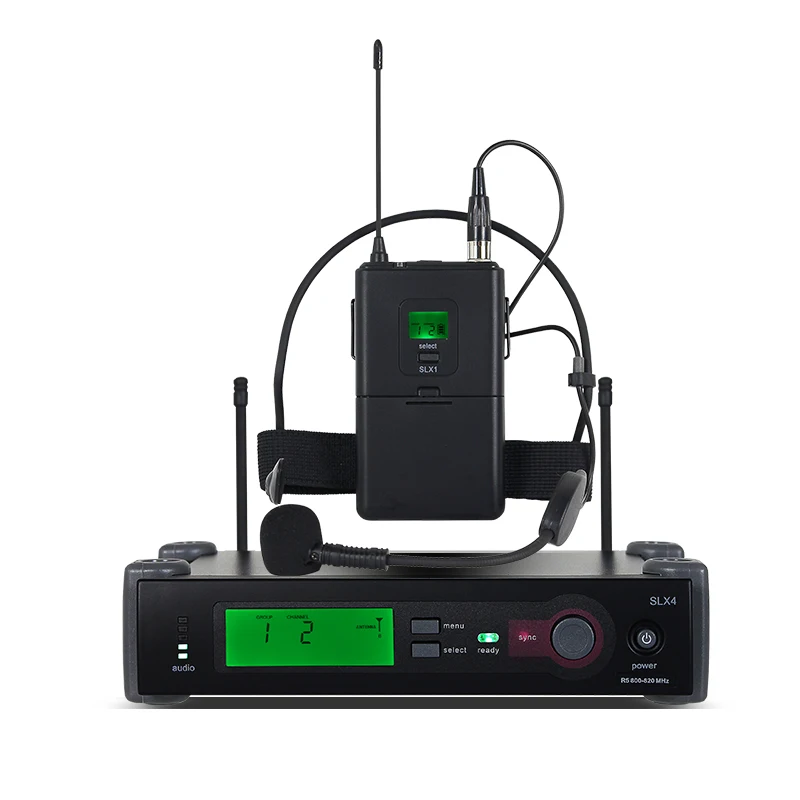 Беспроводной микрофон Регулируемая частота UHF SLX24/BETA58A профессиональный ручной петличный микрофон наушники одноканальный логотип OEM - Цвет: Head wear suit