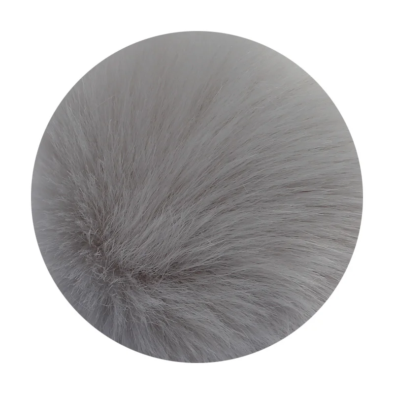 light Gray 8 см Искусственный Кролик помпон из лисьего меха шар пом для брелок для ключей автомобиля женская сумка кулон «сделай сам» оптом - Цвет: light Gray