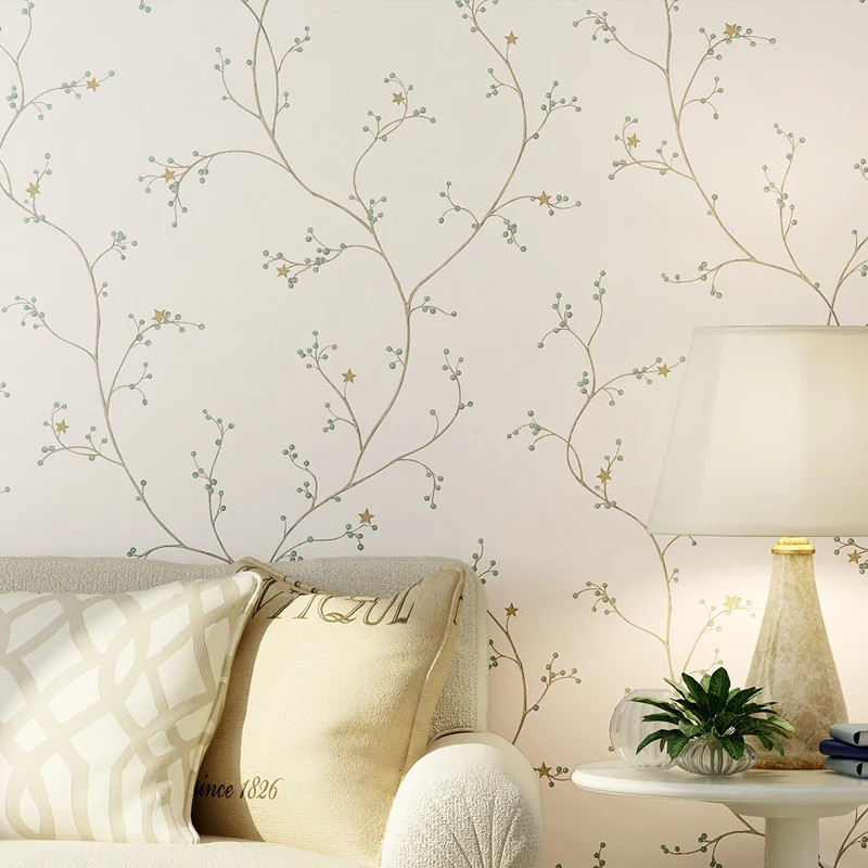 Американский стиль деревенская вишня настенная бумага зеленая синяя фиолетовая