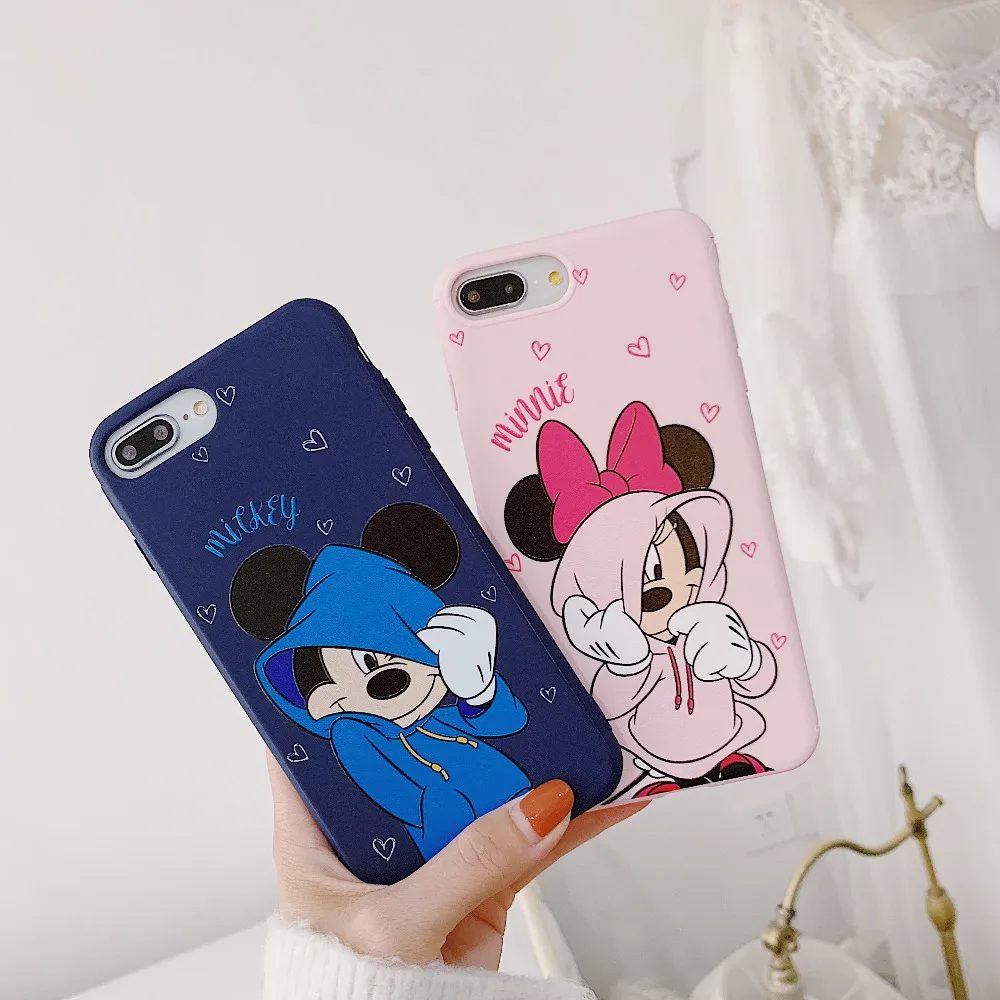 Marchcover для iPhone 11pro X XR XS MAX милые кофты с капюшоном героями мультфильмов чехол