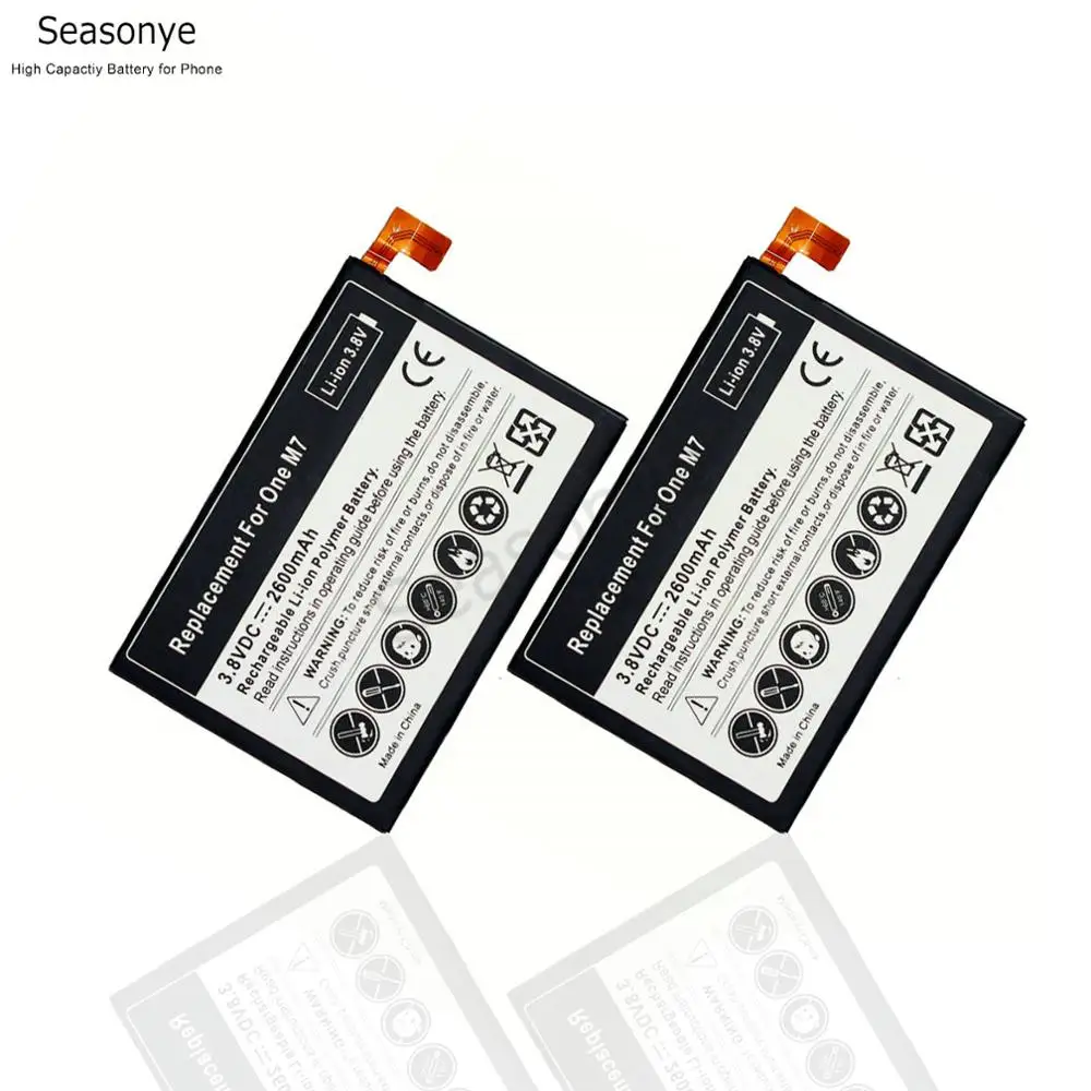 Seasonye 2600mAh BN07100 сменный литий полимерный аккумулятор для HTC One M7 801E 801S 801N 802D 802W 802T HTL22