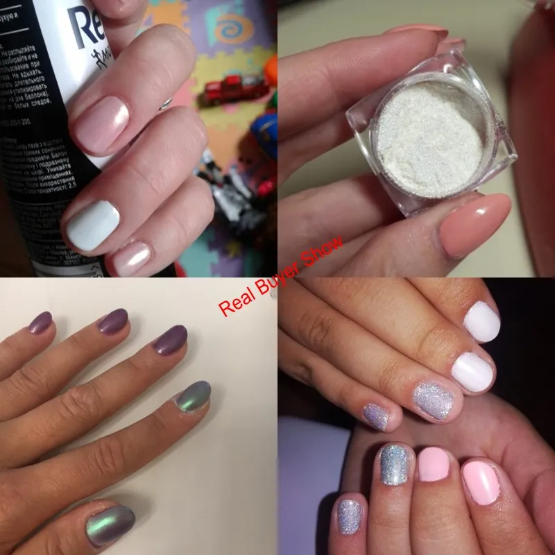 

1 Box 2G Mirror Pearl Powder 3 Colors Nail Art Glitter Powder Dust Magic Chrome Powder for UV Gel Nails Art Decorations NGP05#