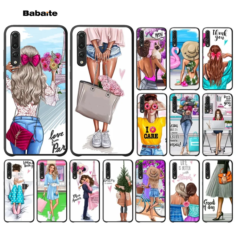 Чехол для телефона Babaite Baby Mom Girl Queen Huawei Mate10 Lite P20 Pro NOVE3E P10 Plus Mate9 10 Honor 9 View
