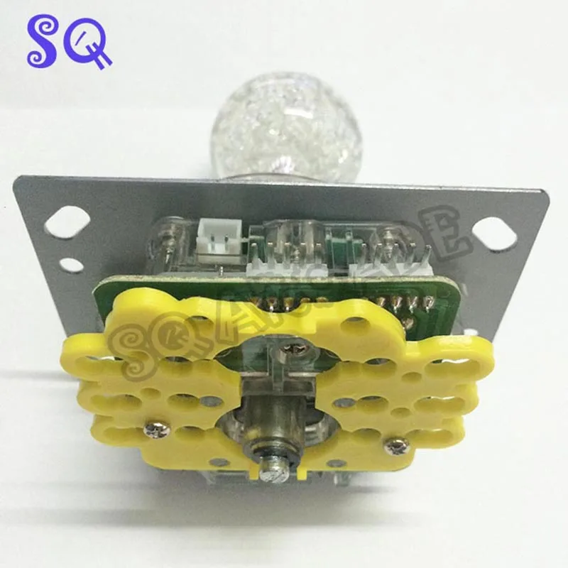 

4 pcs Newest Arcade LED Joystick with 45mm Crystal Babble ball top 4 colors Illuminated LED Joystick with 8 way 4 way restrictor