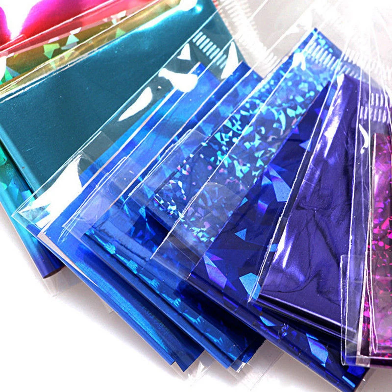 Много 50 шт. фольги ногтем Книги по искусству Стикеры этикеты DIY передачи s Советы