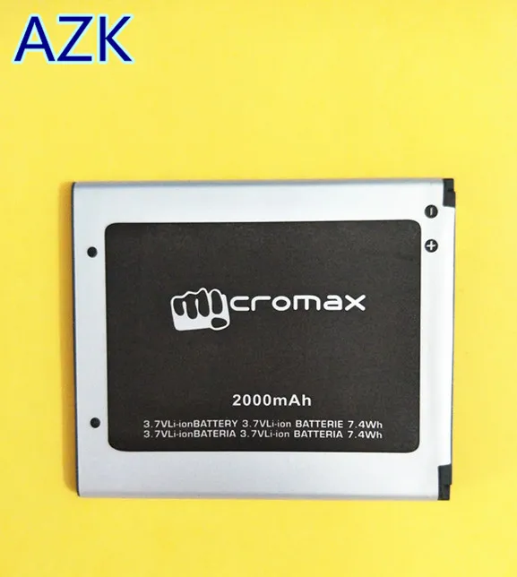 Аккумулятор AZK для телефона Micromax A114 A92 A106 A115 A116 A117 A210 S9101 Q340 Q338 s9111 2000 мАч|battery for|battery