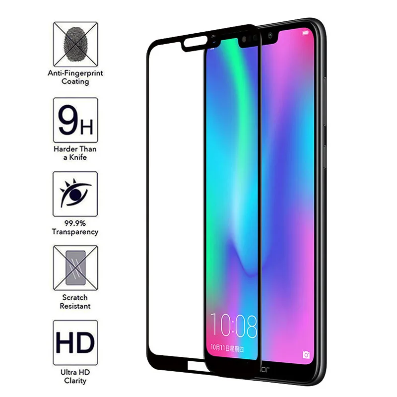 Для Huawei Honor 8C 8X полное покрытие Защитное стекло для экрана закаленное 8S play 8A hua wei