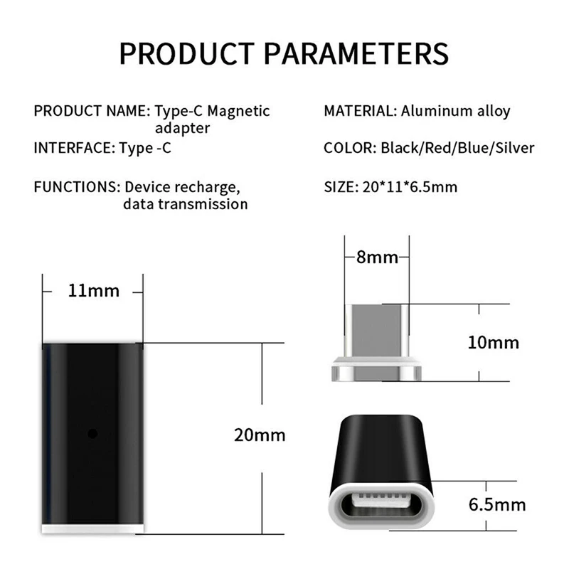 Портативный USB-C Магнитный адаптер типа C разъем зарядки транфер пылезащитный Разъем для huawei MAte 20 P30 P20 для samsung Galaxy