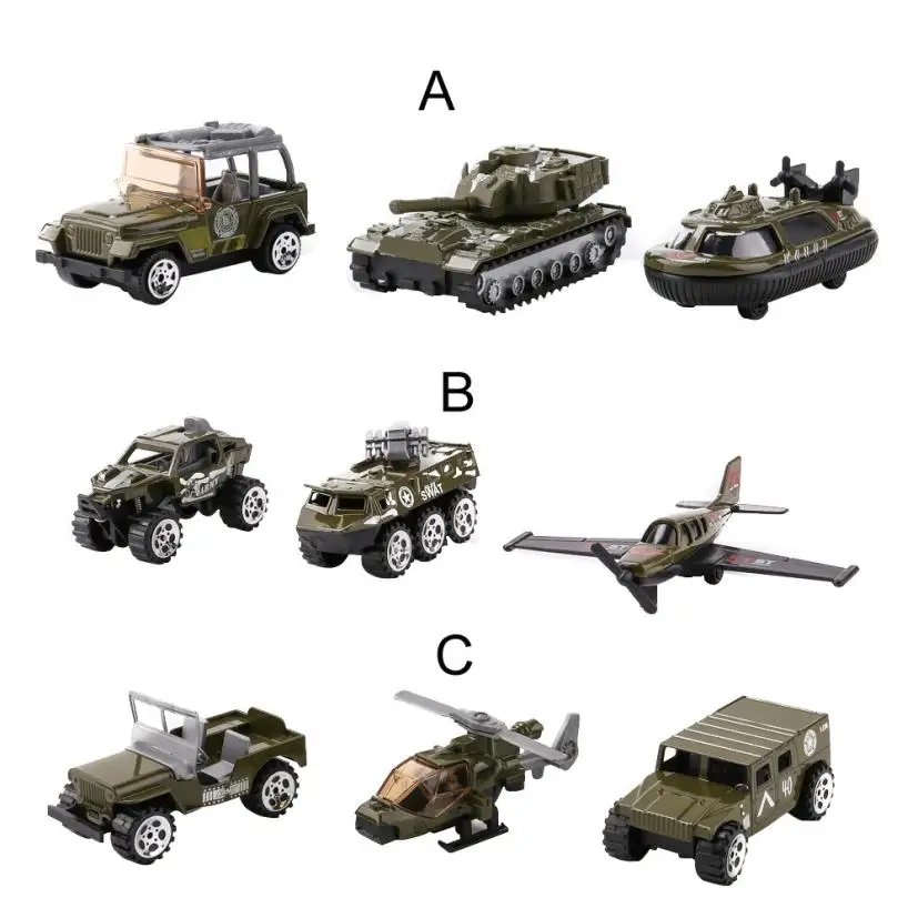 3 шт. детская Военная развивающая игрушка грузовик автомобиль Танк модель сцен