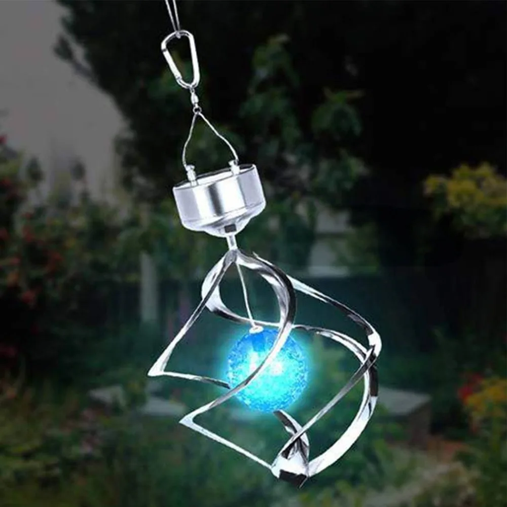 Солнечный светодио дный мощность LED ветер Spinner светодиодный свет Открытый Сад
