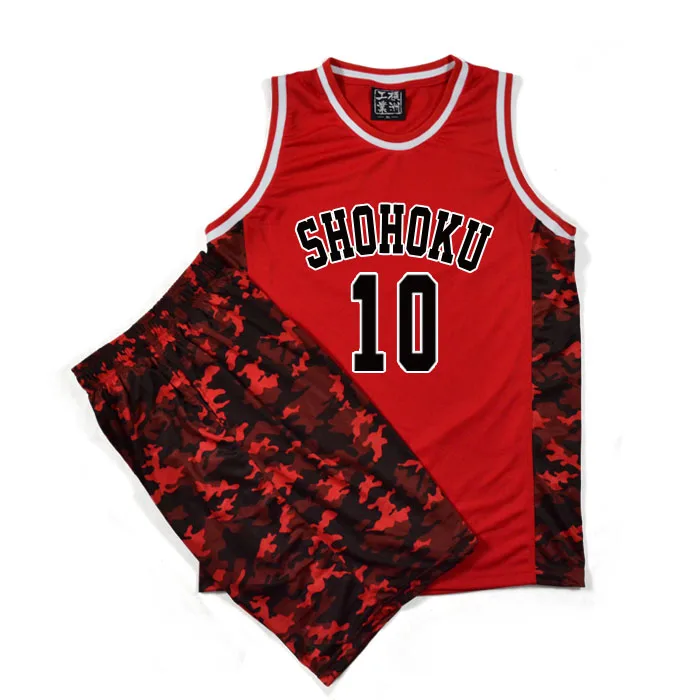 Костюм для косплея Slam Dunk Shohoku старшая школа № 10 ханамичи сакураги Камуфляжный