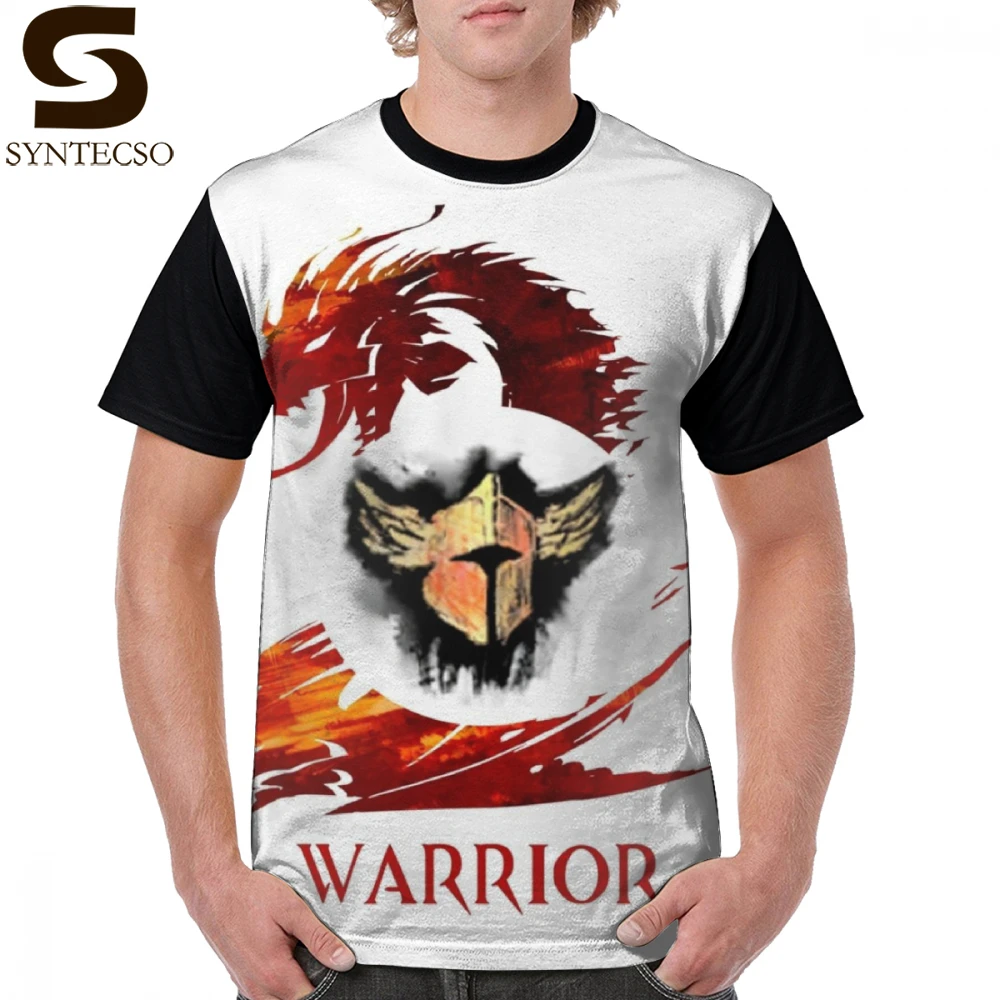 Guild Wars 2 футболка гильдии войн воин Футболка Fun Основные графический с принтом