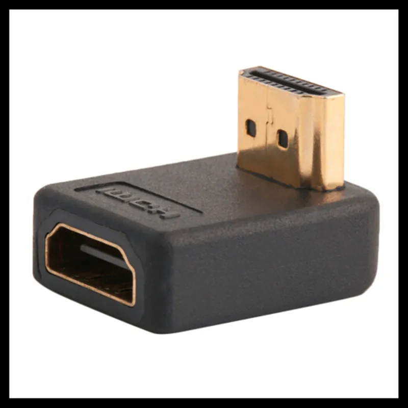 Переходник удлинитель с углом 90 градусов HDMI A штекер гнездо под прямым Поддержка