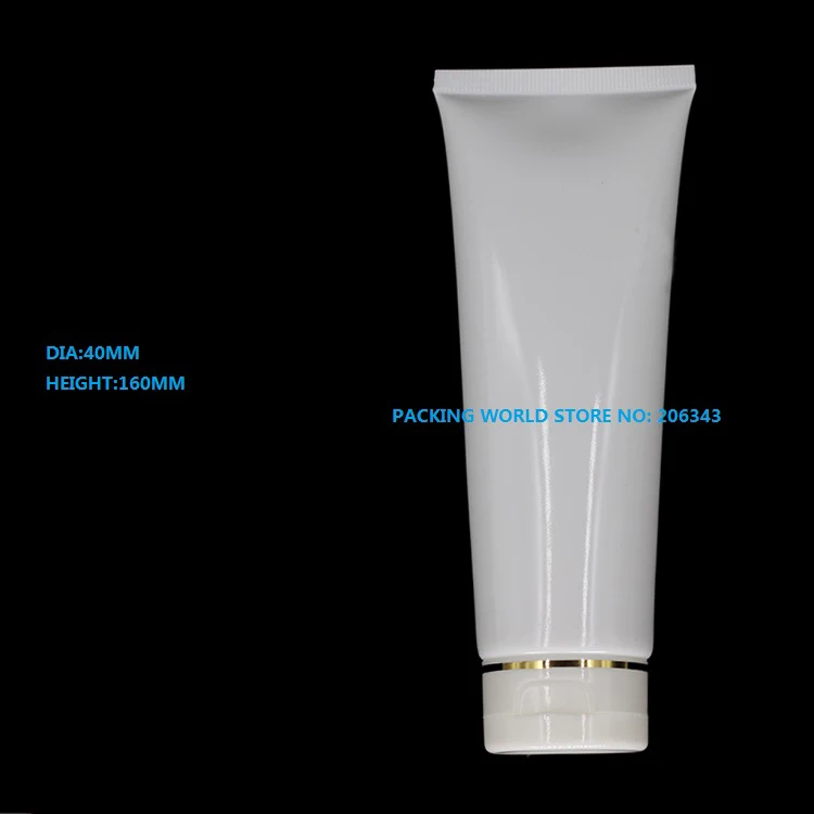 gold line lid 120 мл белая мягкая трубка для mildy wash/масло/дневной и ночной крем/вещество для маски/медицинский контейнер/пластиковая трубка косметическая упаковка - Цвет: gold line lid