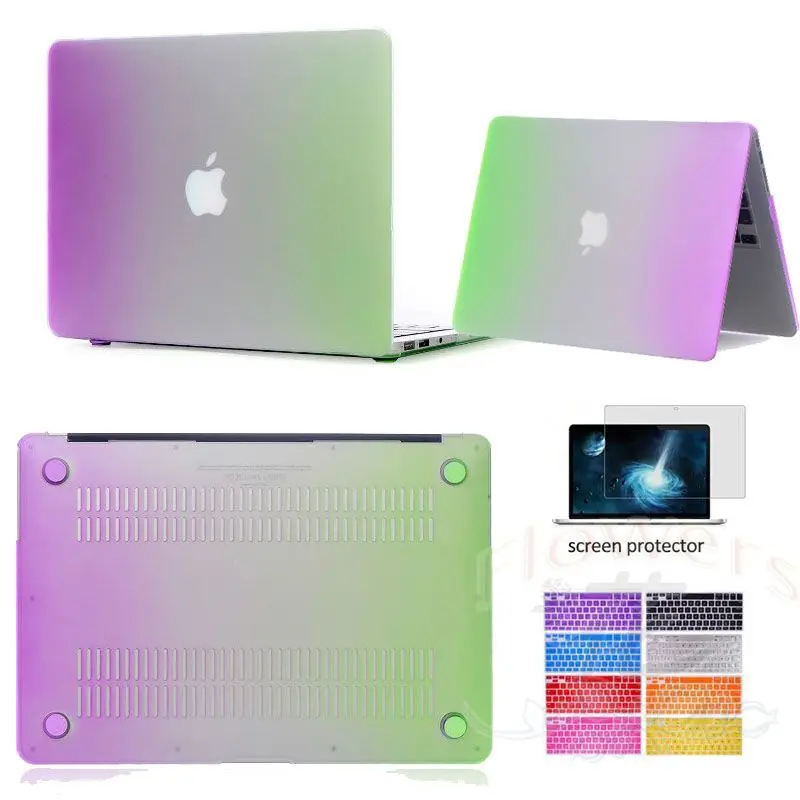 Матовый чехол в Радужном стиле для Macbook Air 11 13 Pro 15 Retina 12 дюймов New Ppro Touchbar A1706