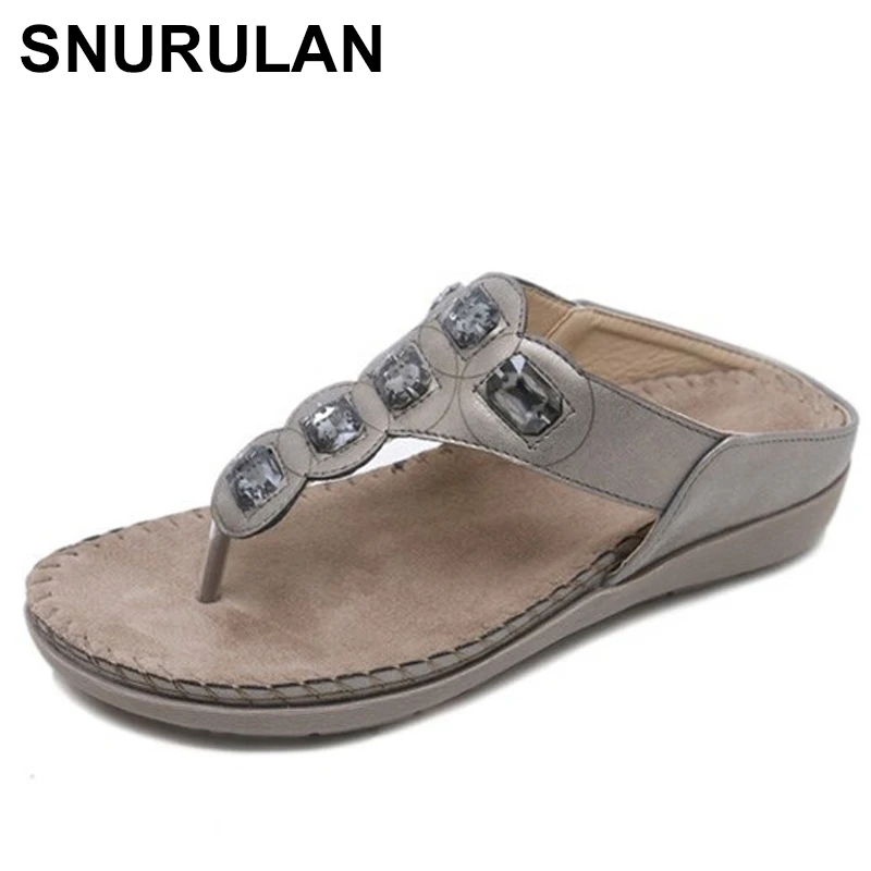 

SNURULAN2018 Summer new Women slippers Slip-on Casual Female Sandals Beach Flip Flops Lady Slippers Women Shoes Plus SizeE452