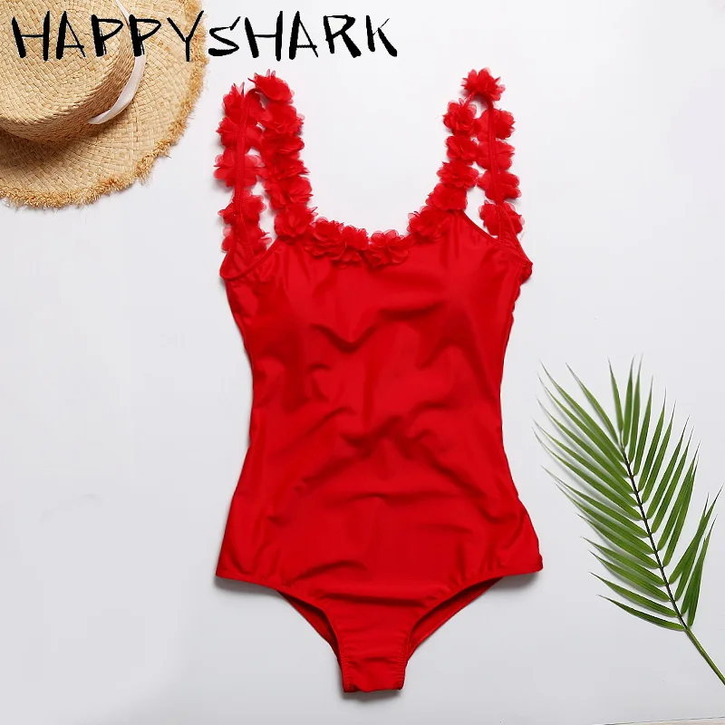 HAPPYSHARK новинка 2019 винтажный женский купальник с перьями слитный однотонный