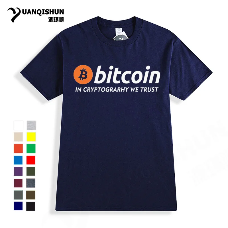 Футболка с цифровой валютой биткоина новинка 2021 футболка надписью We Trust Биткоин в