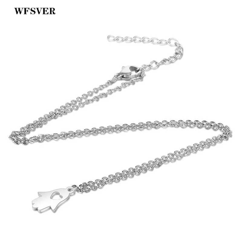 WFSVER металлическое ожерелье из нержавеющей стали серебро/золотой цвет на удачу
