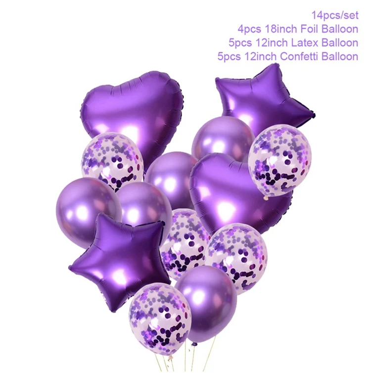 purple QIFU, розовое золото, свадебные украшения, день рождения, девичник, вечерние, командные, для невесты, для детской вечеринки, вечерние, для свадебной вечеринки, декоративный аксессуар - Цвет: purple