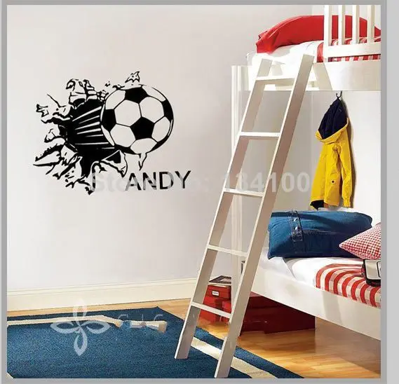 По индивидуальному заказу сделанный Футбол наклейки на стену Спорт