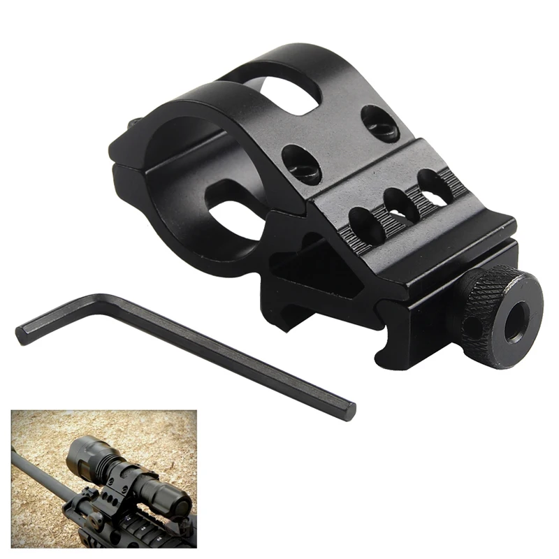1&quot 25mm Offset Scope Ring with 20mm Picatinny/Weaver Rail Mount Flashlight Torch Laser for RL2-0002 | Спорт и развлечения