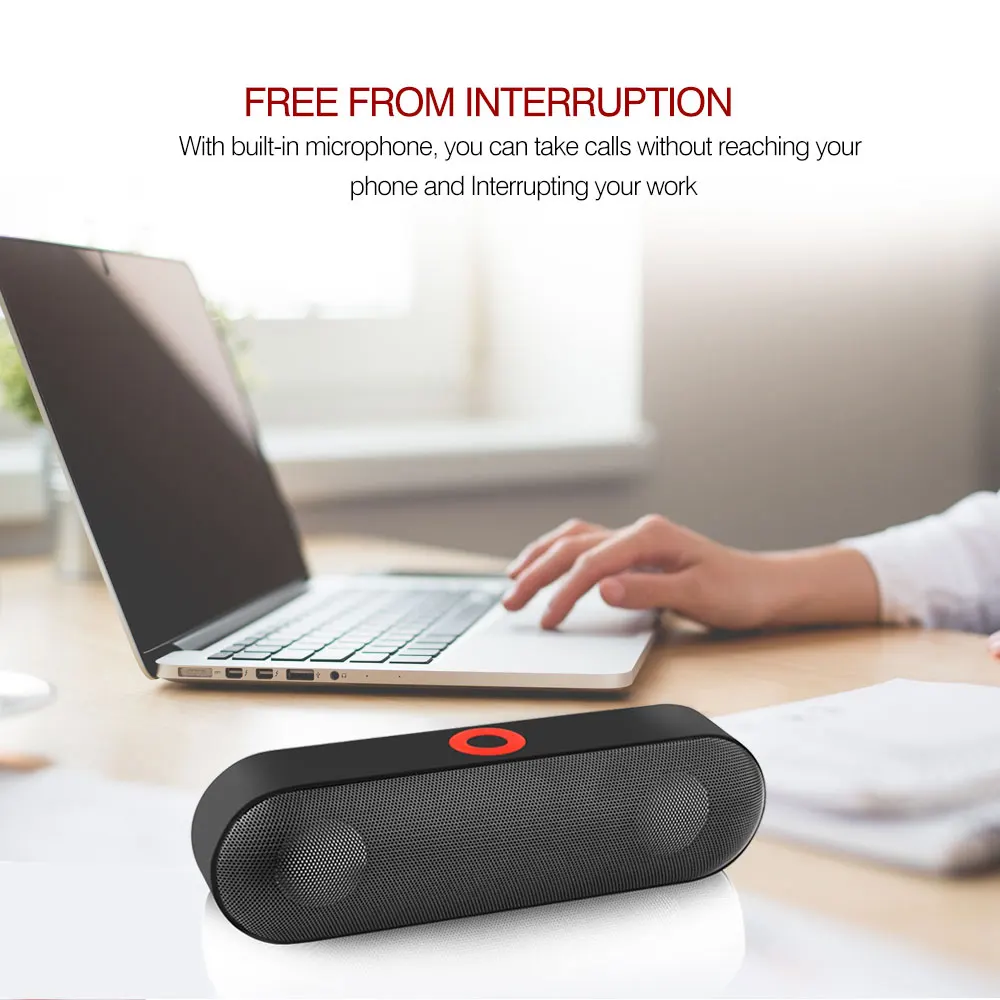 Bluetooth Колонка Reotgtu компактная портативная с поддержкой TF AUX|Портативные колонки| |