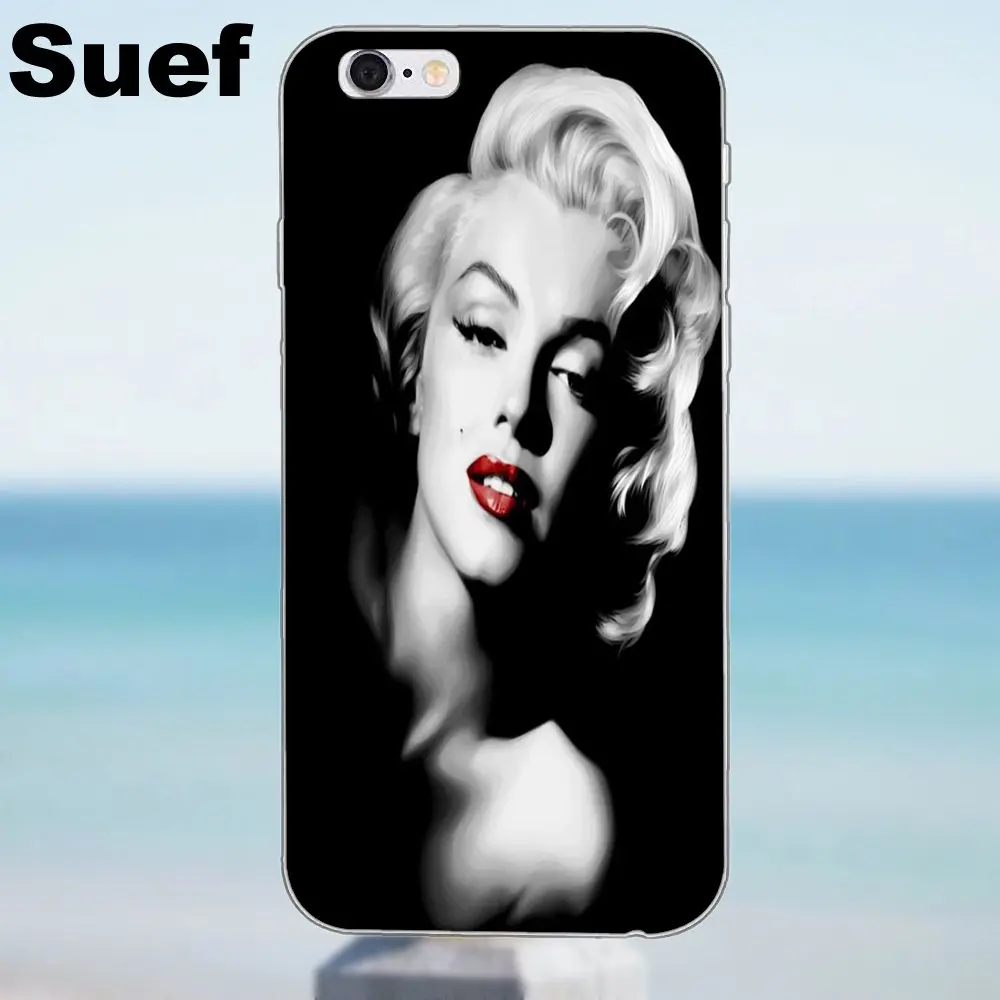 Мягкий протектор экрана Мэрилин Монро новый для iPhone 4 4S 5 5S 5C SE 6 6S 7 8 Plus X Samsung Galaxy A3 A5