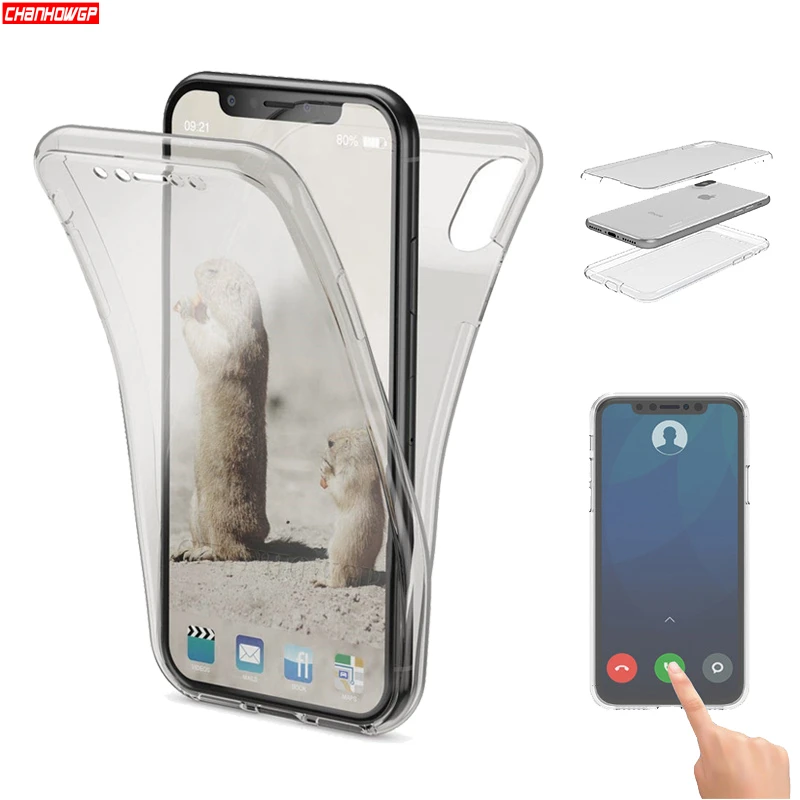 Двойной силиконовый чехол для iPhone 11 Pro Max XS XR X с полным покрытием 6 6S 7 8 Plus 5 5s SE
