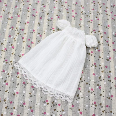 Наряды для Blyth кукольные белая блузка с открытыми плечами; с эластичной резинкой и костюм цветочной расцветки, для 1/6 Озон BJD pullip licca - Цвет: off the should dress