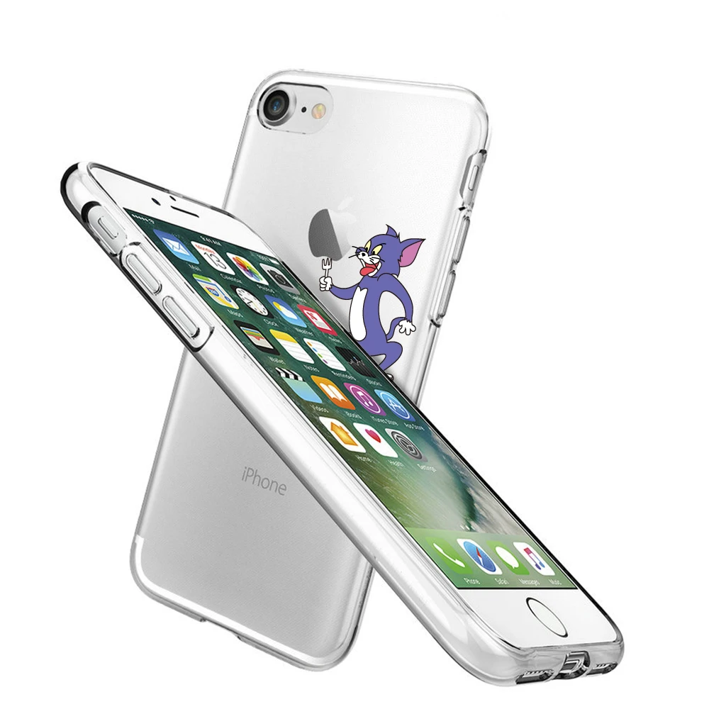 Пара чехол для телефона iPhone XR XS MAX X 7 8 6 S плюс милые животные Мягкий ТПУ Капа