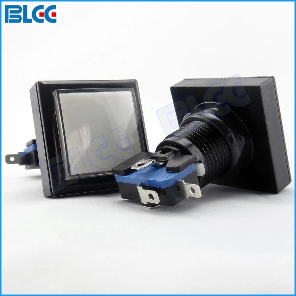 20 шт./лот квадратная переключаемая аркадная кнопка с микровыключателем для