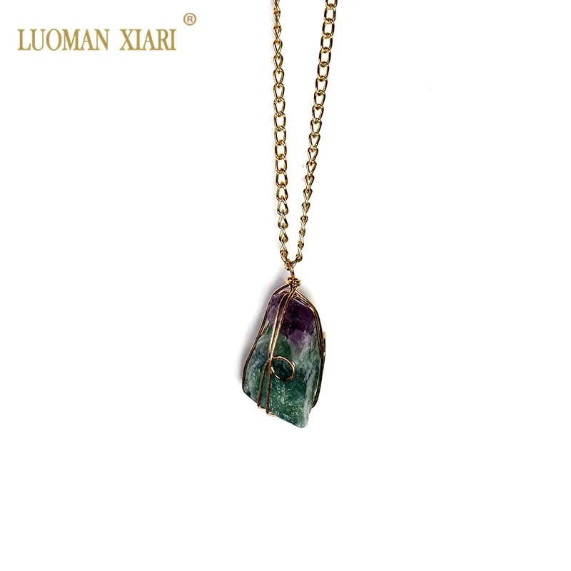 Ожерелье из флюорита 1 шт. модное ожерелье натурального камня стандартного