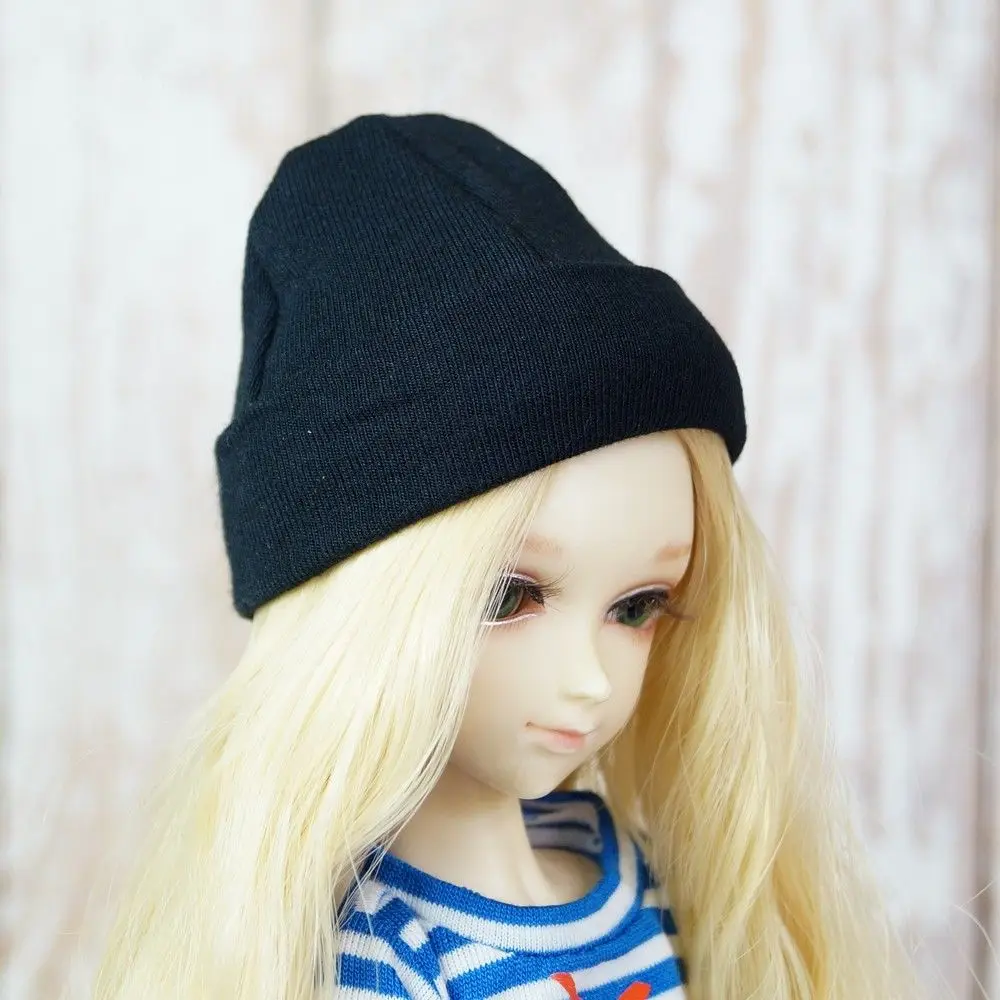 Черная шапка бини для 1/6 11 &quot1/4 17&quot 1/3 24 &quot60 см высокая SD MSD YOSD DK DZ AOD DD BJD кукла