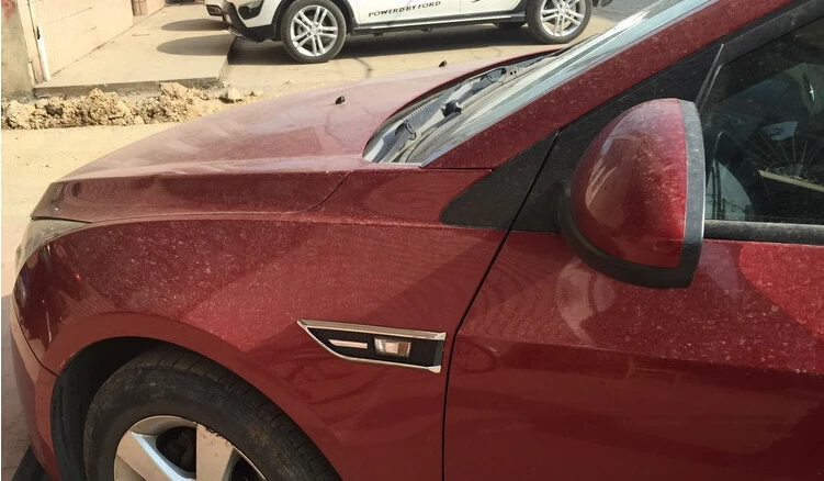 Наклеиваемого покрытия для автостайлинга из ABS Хромированная накладка сигнальная лампа крышка светлая сторона украшение-эмблема Накладка для Chevrolet Cruze седан хэтчбек