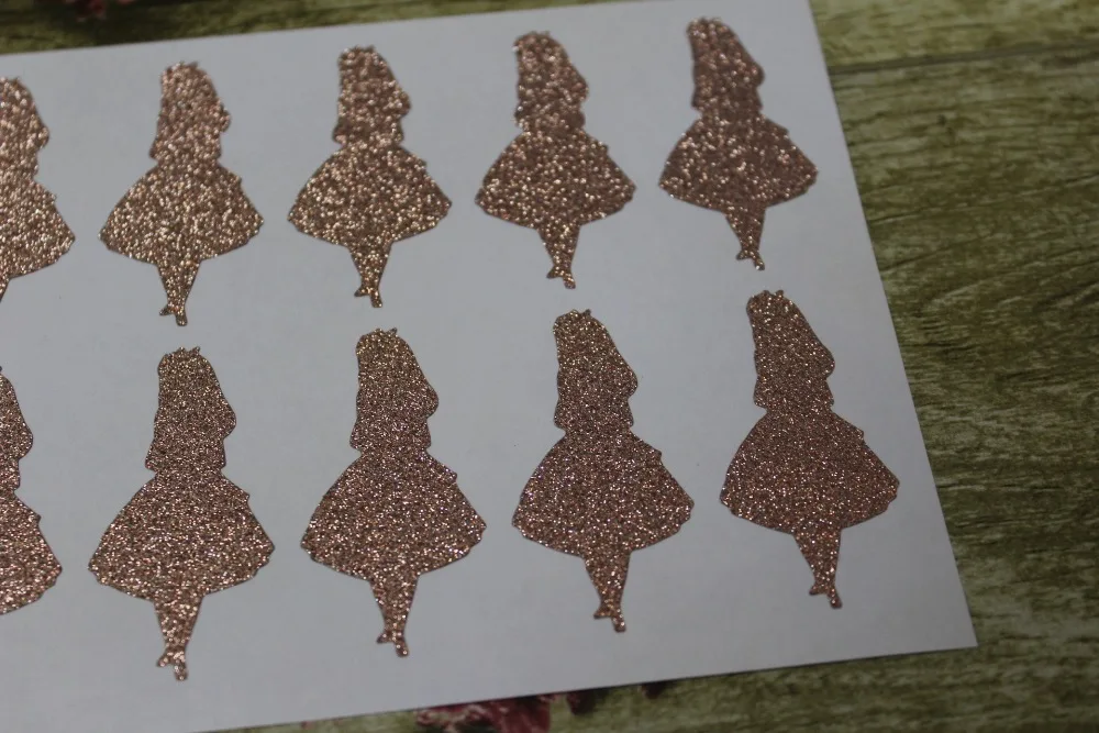 5x2 5 см розовое золото с блестками Алиса в стране чудес|gold glitter|glitter goldalice in |