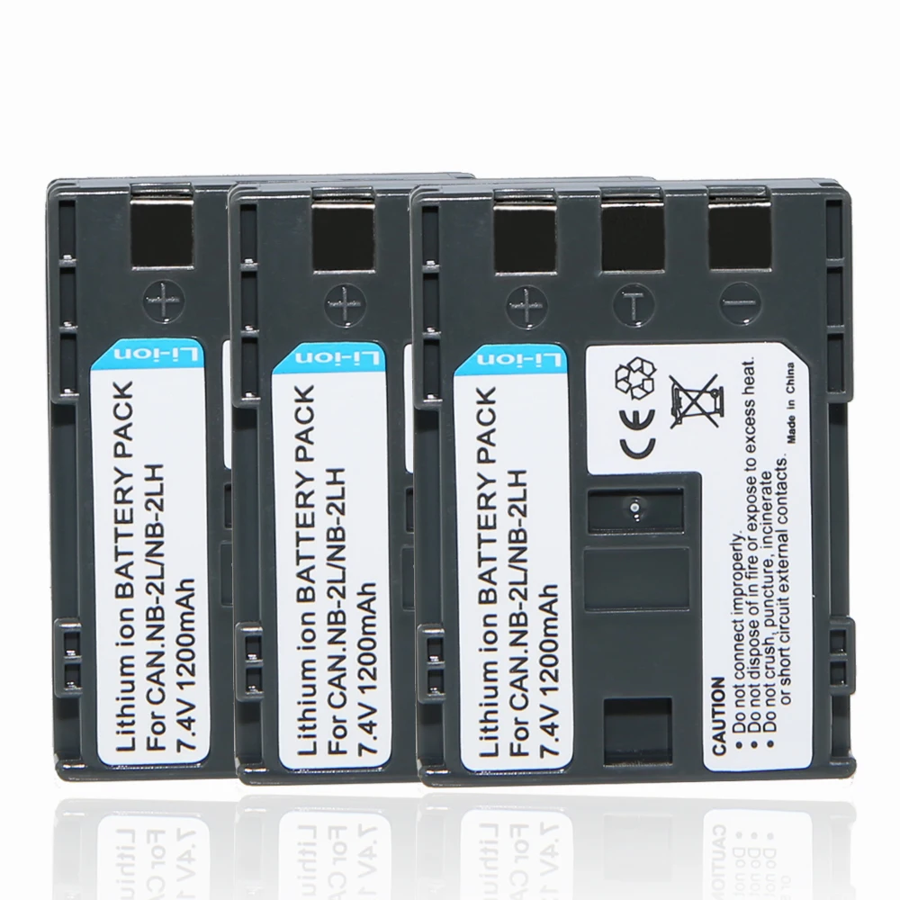 3 шт./лот NB-2L 7 4 в 1200 мАч NB-2LH NB2L NB2LH камера батарея для Canon Замена G7 G9 S70 S80 350D 400D MV 800 800i