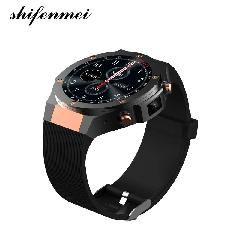 2018 часы MTK6580 H2 android ios 1 г + 16 ГБ Смарт 39 дюймов SmartWatch телефон 3 Wi Fi GPS 5 м сердечного