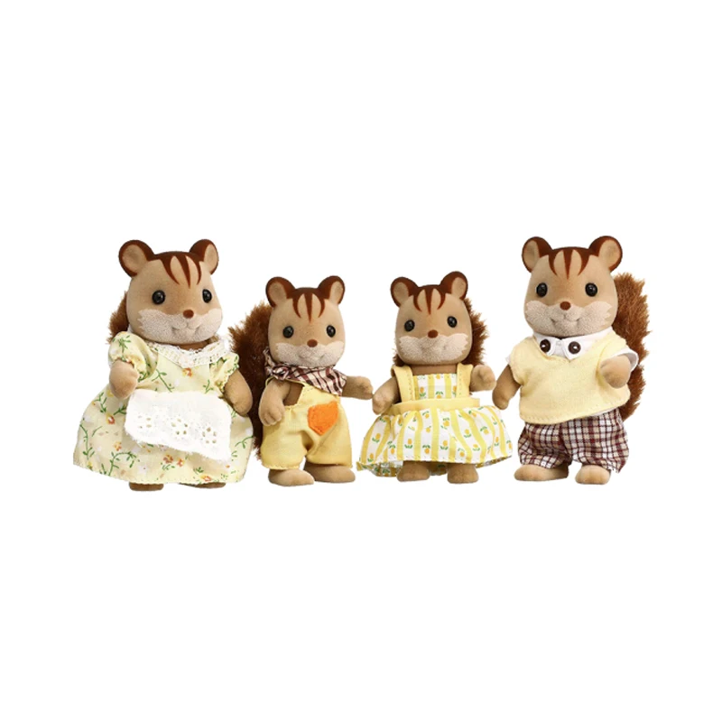 Sylvanian Family Squirrels Dollhouse набор из 4 предметов игрушки для родителей и детей подарок