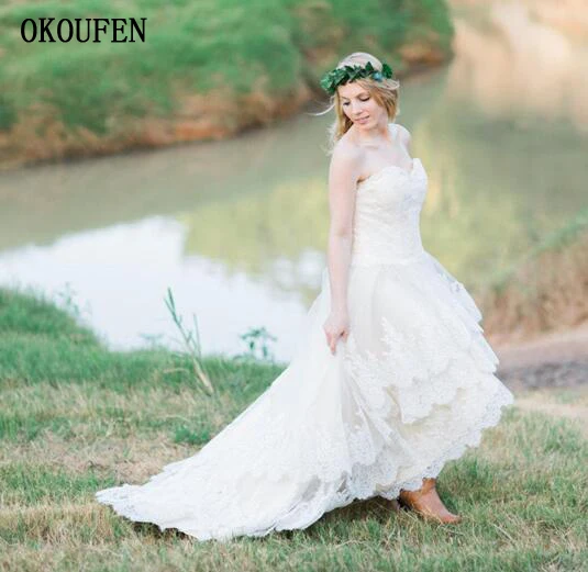 Белое Бальное Платье Простые Свадебные платья 2019 элегантные с открытыми плечами