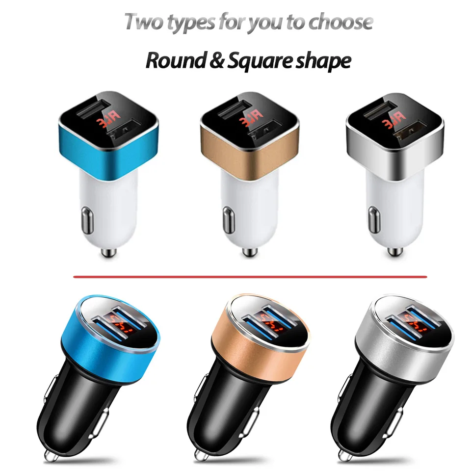 Обновление двойное автомобильное usb устройство для зарядки телефона цифровой