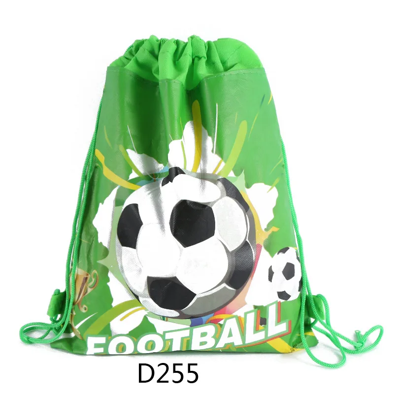 A 10pcs \ много Baby Shower футбол мультфильм нетканые тканевые сумки кисеты Футбол рюкзак День рождения украшения дети поставки - Цвет: A