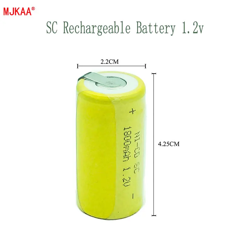 12 шт MJKAA Размер SC 1 2 V 1800mAh Ni-MH аккумуляторная батарея | Электроника