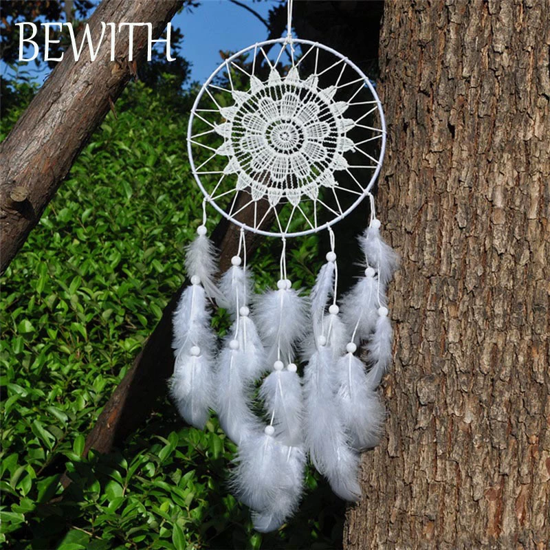 Кружевное платье с цветочным рисунком dreamcatchers белыми перьями Свадебные и стены