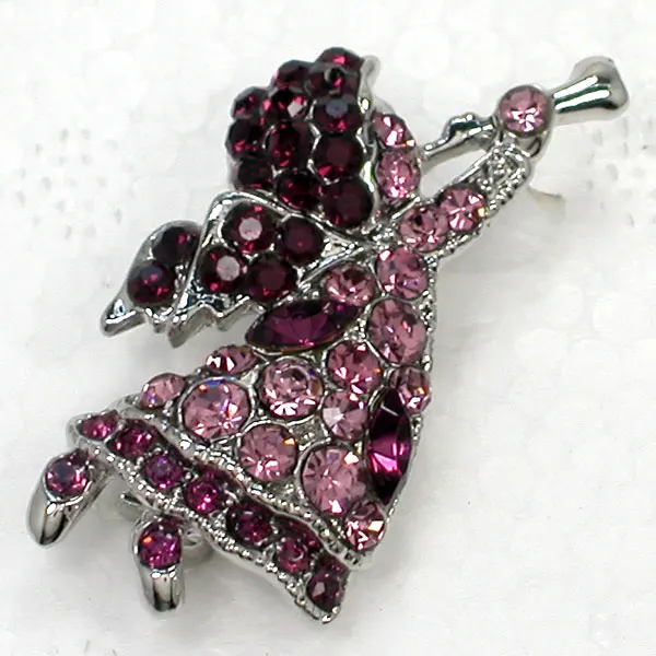 

Purple Rhinestone Fairy Angel Pin brooches Fashion brooch C408 D