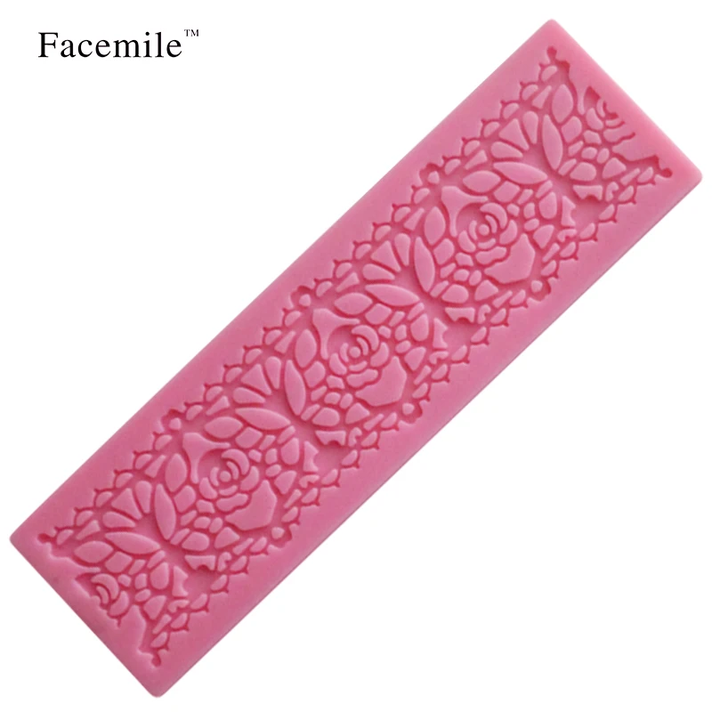 1 шт. Подарочная силиконовая форма для помадки подарочное украшение роза кружево