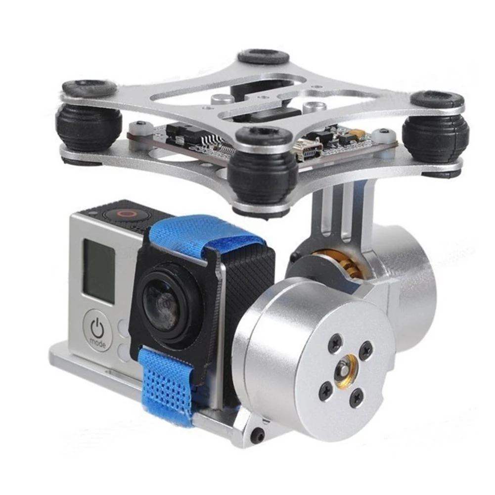 2-Axis Gimbal Stabilizer PTZ Control Aluminum Alloy CNC For RC Drone Portable Easy Install Brushless Camera DJI Phantom | Электроника