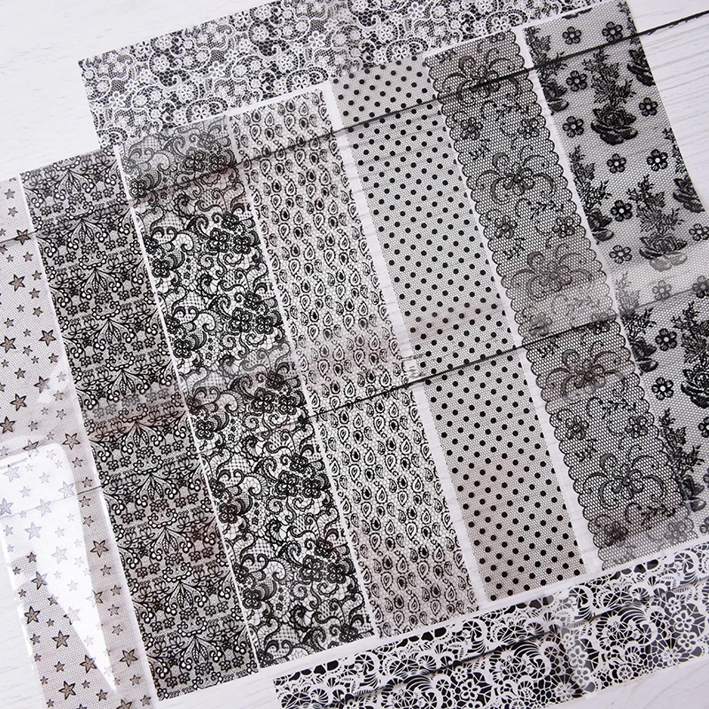 

20Pcs/pack New Sexy lace flower design nail art foils transfer decals