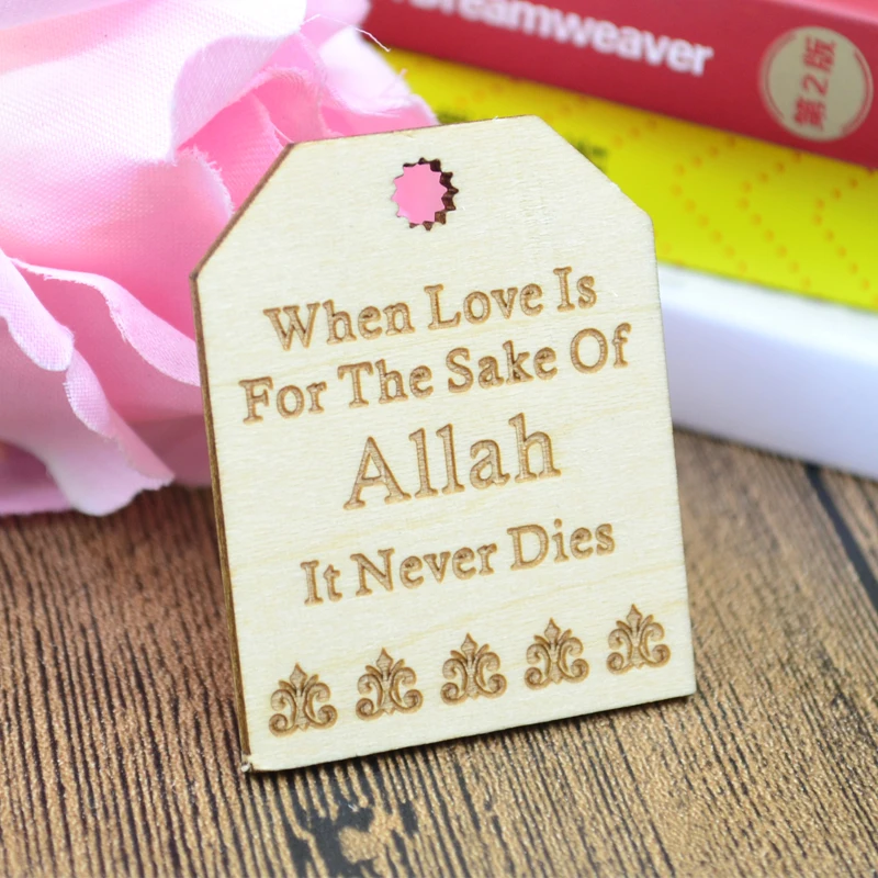 

custom texts laser cut wooden crafts wedding card key pendant